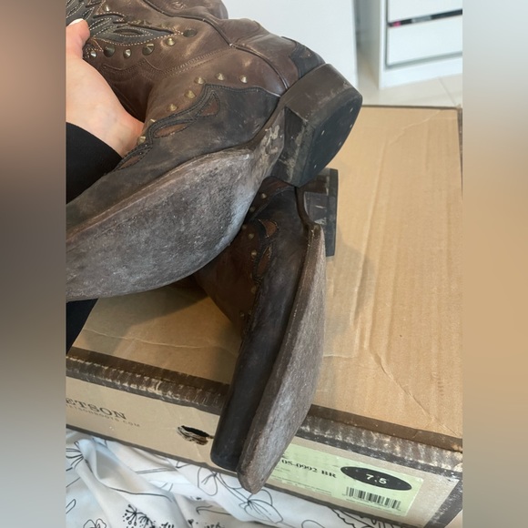 Stetson Western Boots Womens Eagle Brown 12-021-6105-0923 (EUC) - Picture 7 of 7